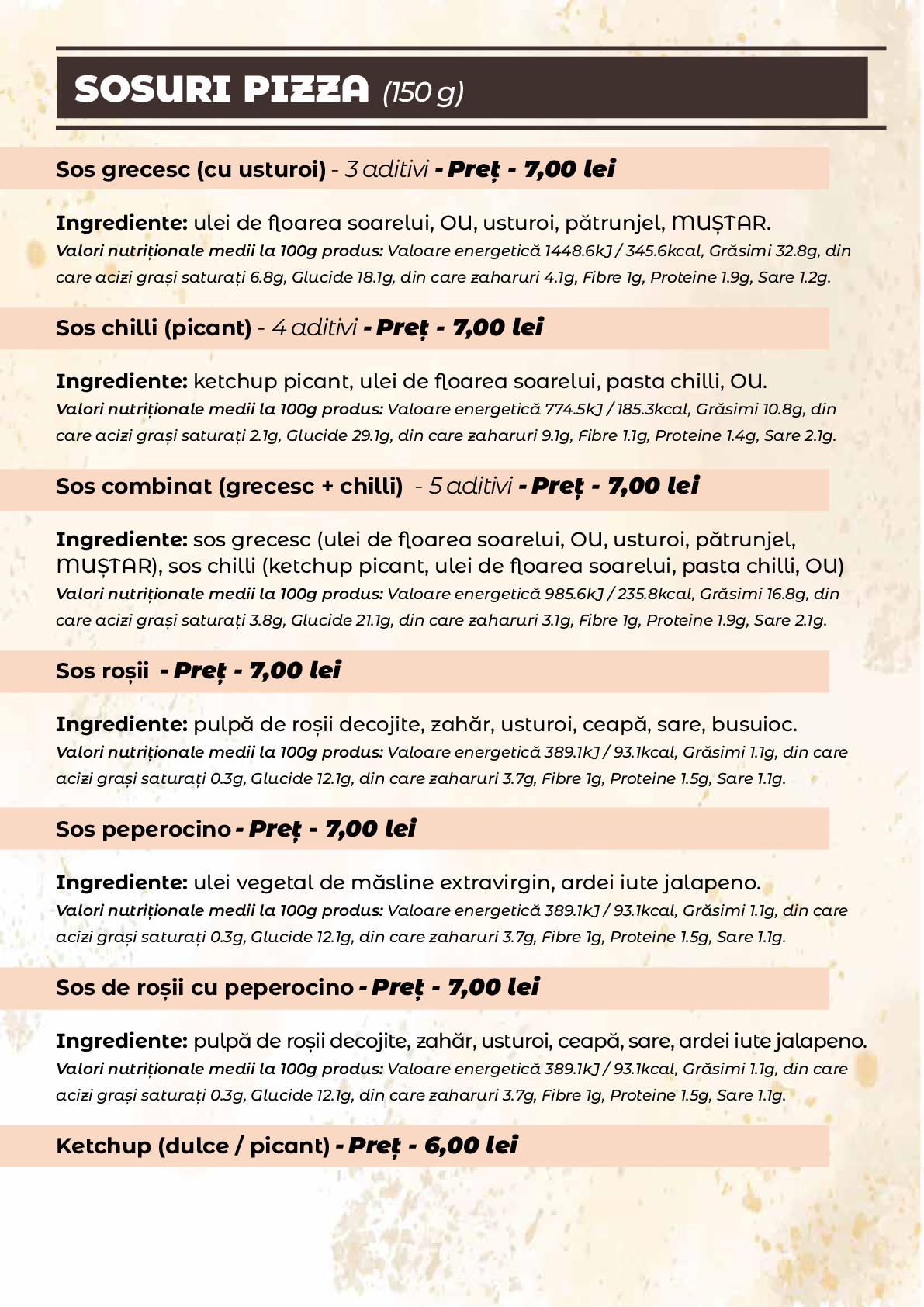 Meniu Casa Rustica